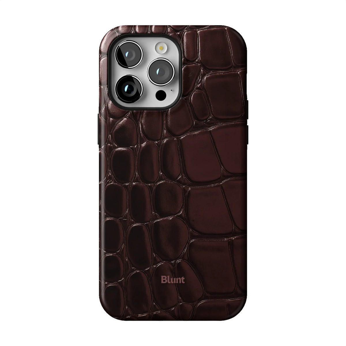 Oxblood Croc iPhone Case