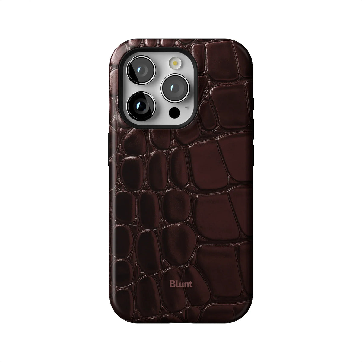 Oxblood Croc iPhone Case