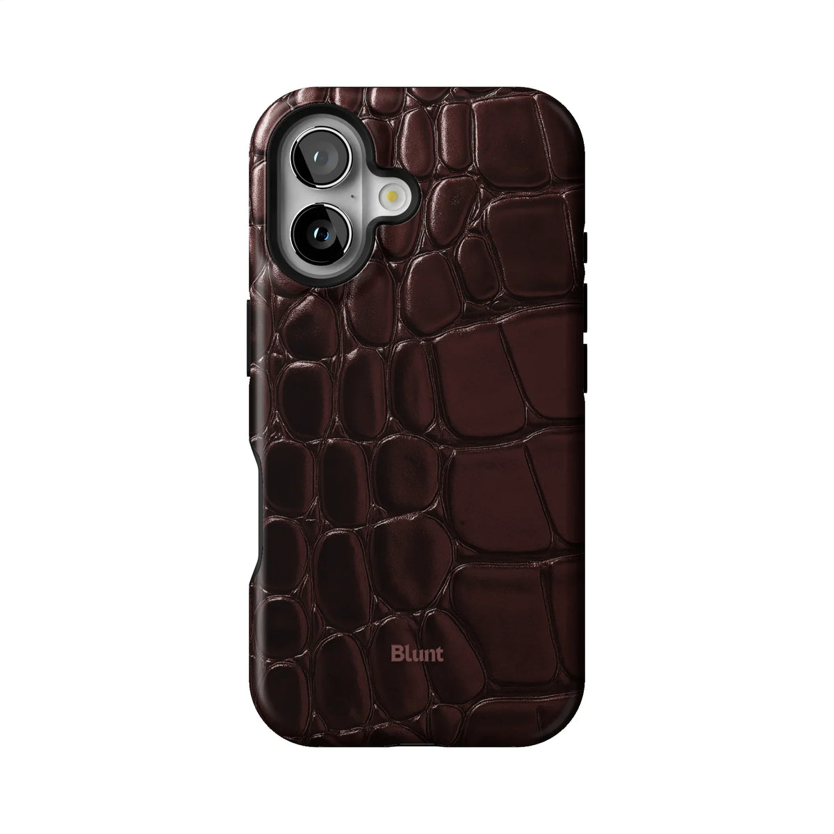 Oxblood Croc iPhone Case