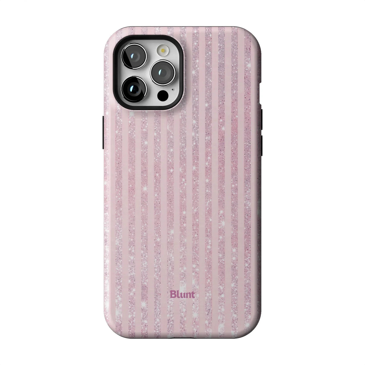 Pink Champagne Stripe iPhone Case