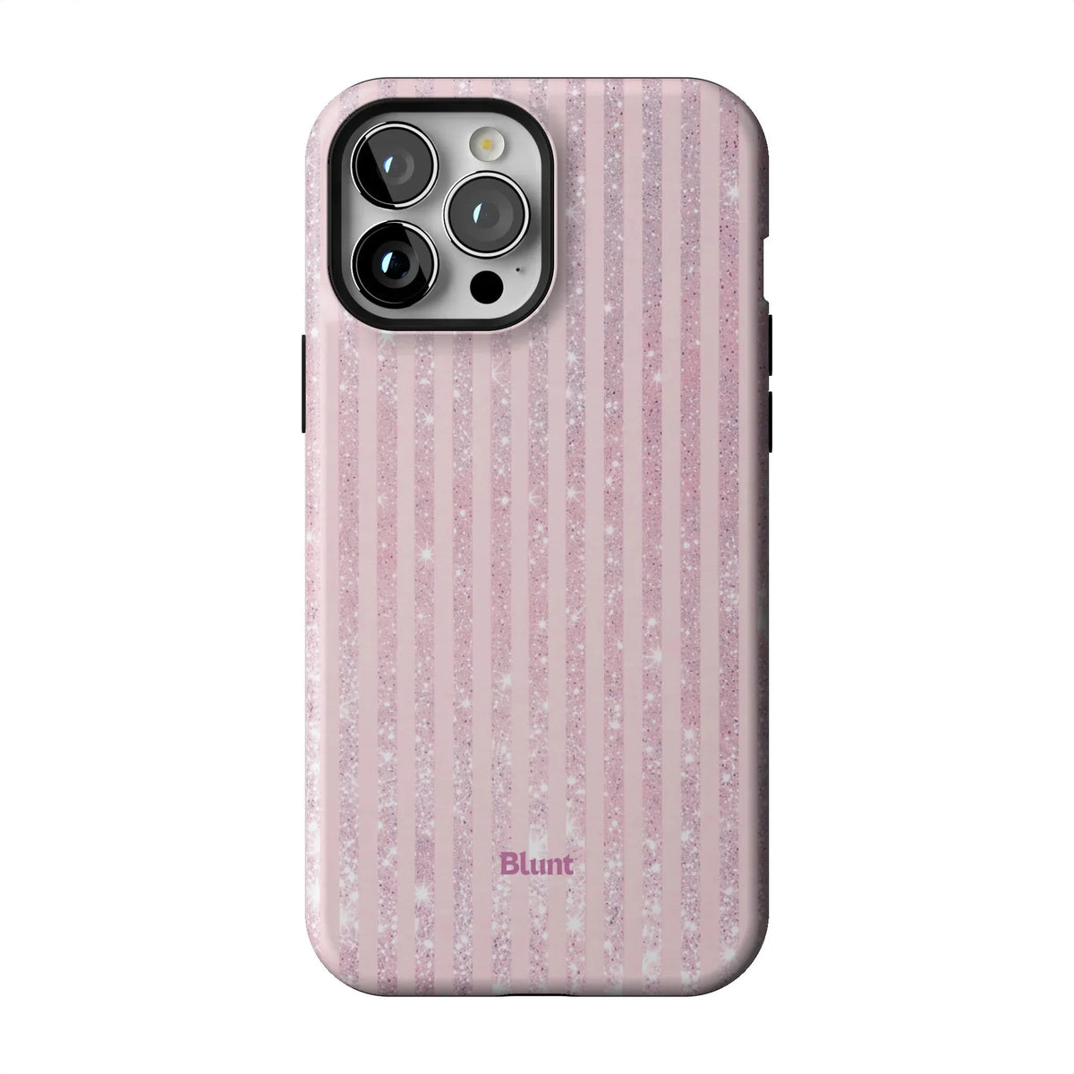 Pink Champagne Stripe iPhone Case