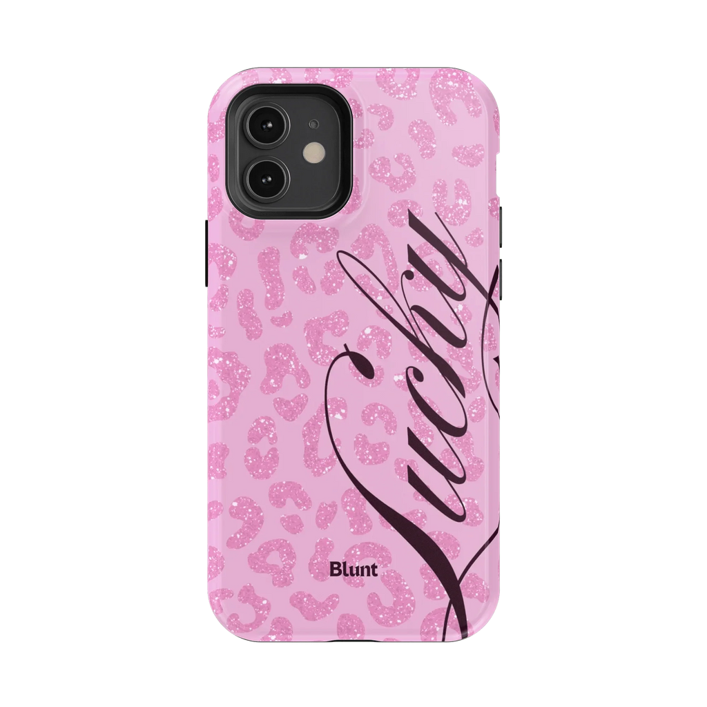 Pink Cheetah Lucky iPhone Case