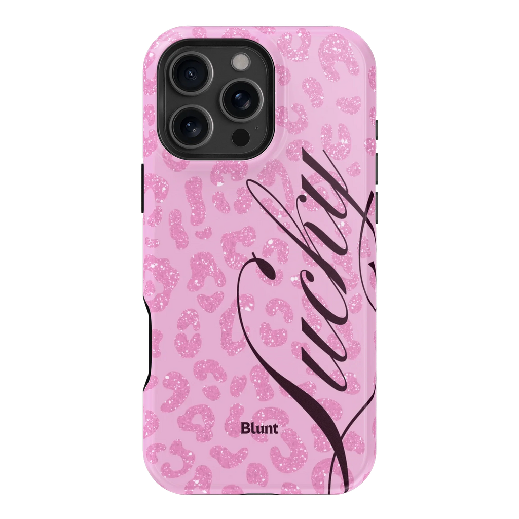 Pink Cheetah Lucky iPhone Case