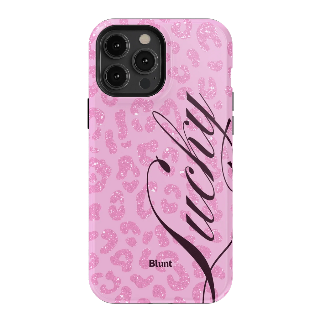 Pink Cheetah Lucky iPhone Case