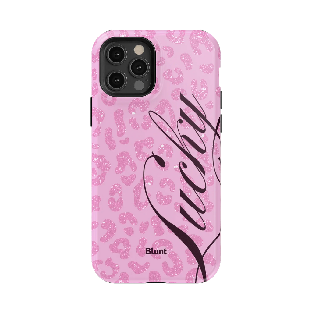 Pink Cheetah Lucky iPhone Case