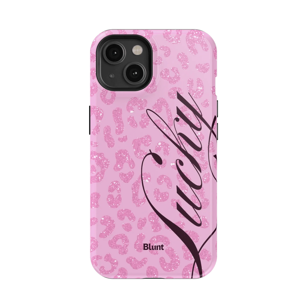 Pink Cheetah Lucky iPhone Case