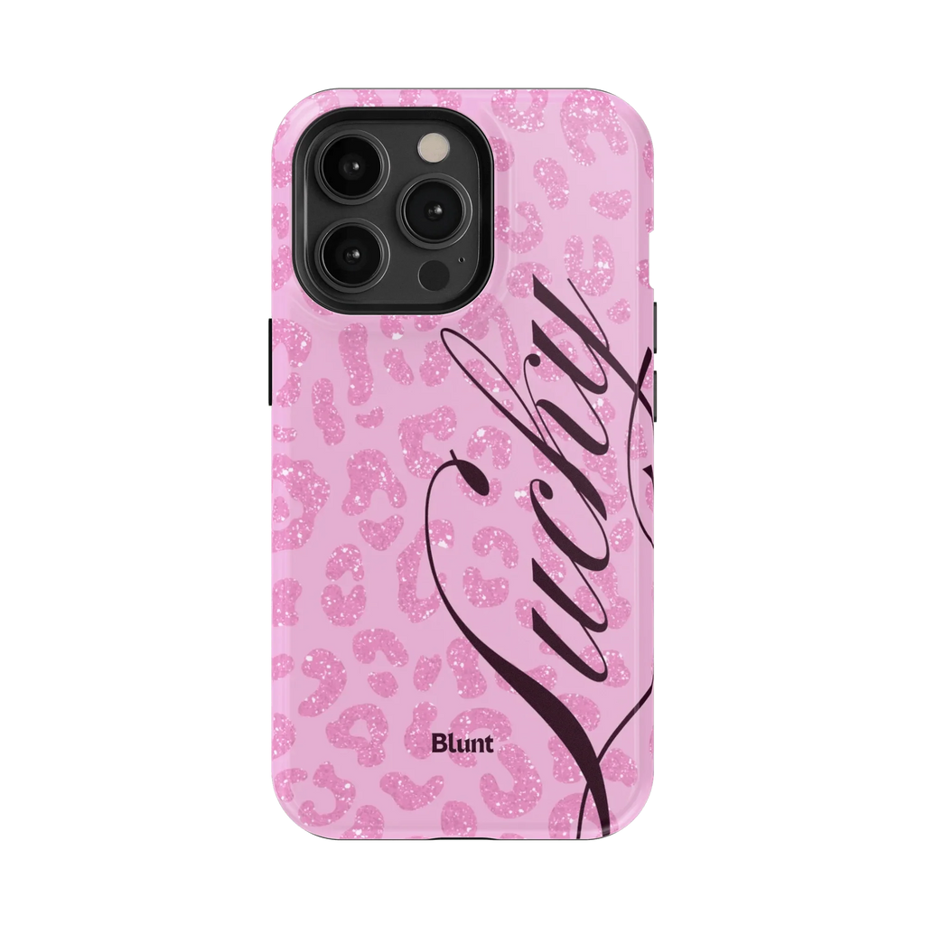 Pink Cheetah Lucky iPhone Case