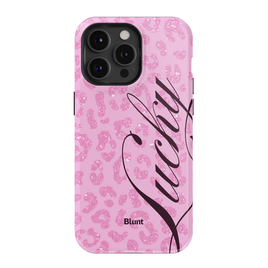 Pink Cheetah Lucky iPhone Case