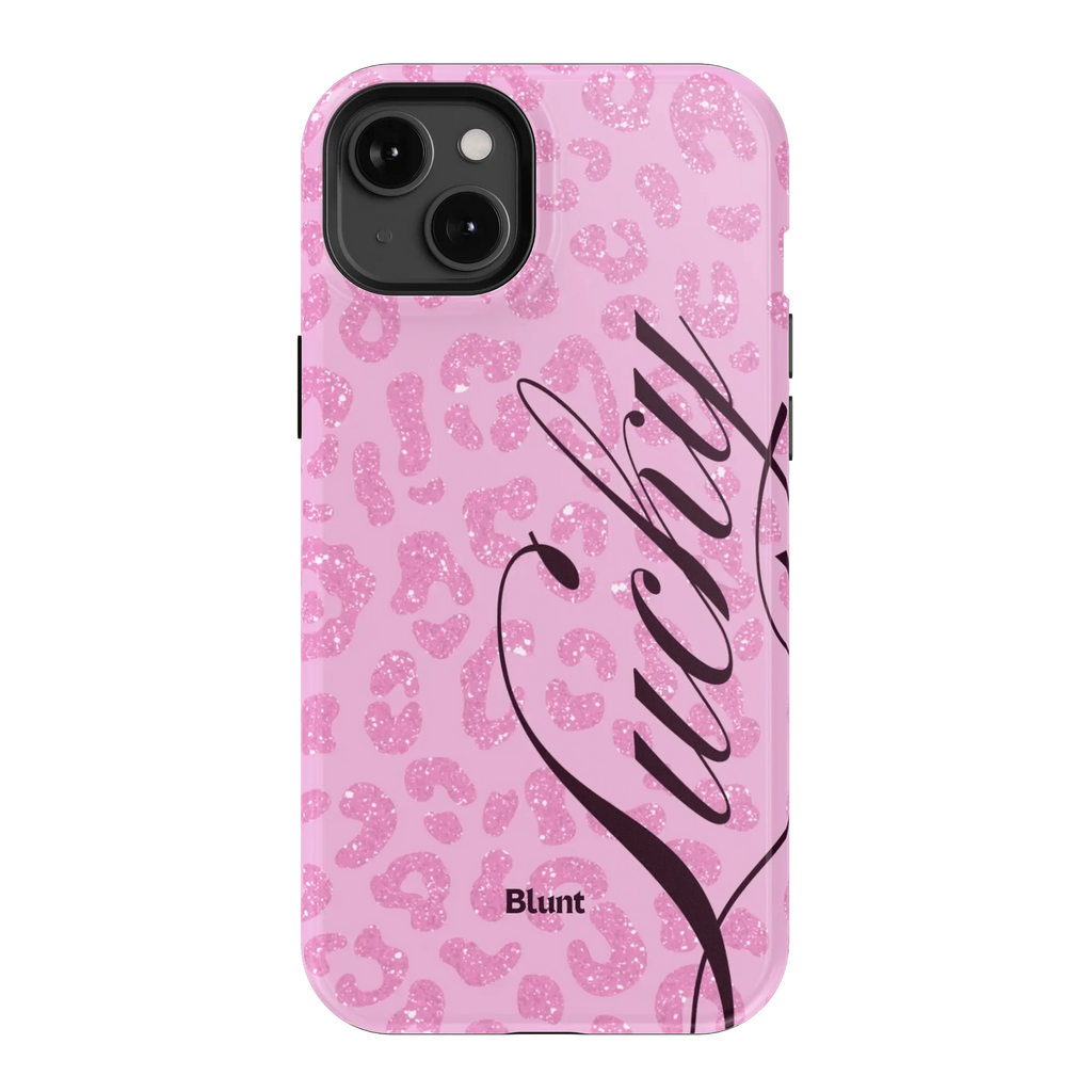 Pink Cheetah Lucky iPhone Case