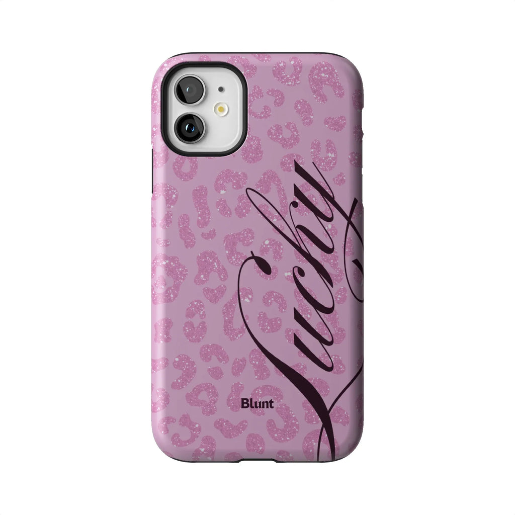 Pink Cheetah Lucky iPhone Case