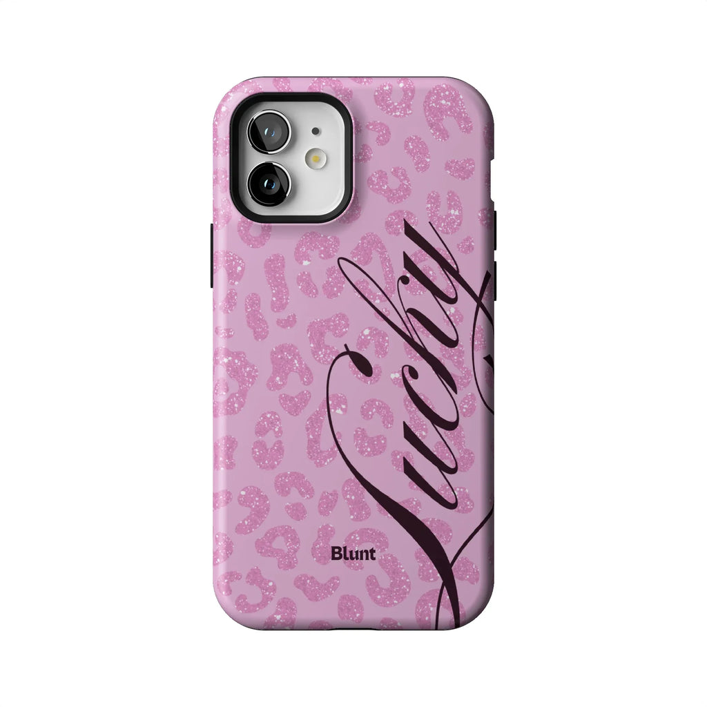 Pink Cheetah Lucky iPhone Case
