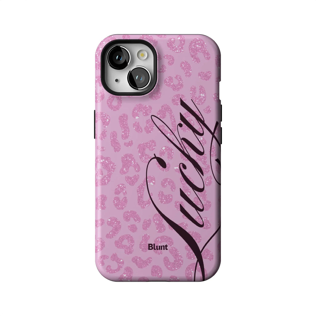 Pink Cheetah Lucky iPhone Case