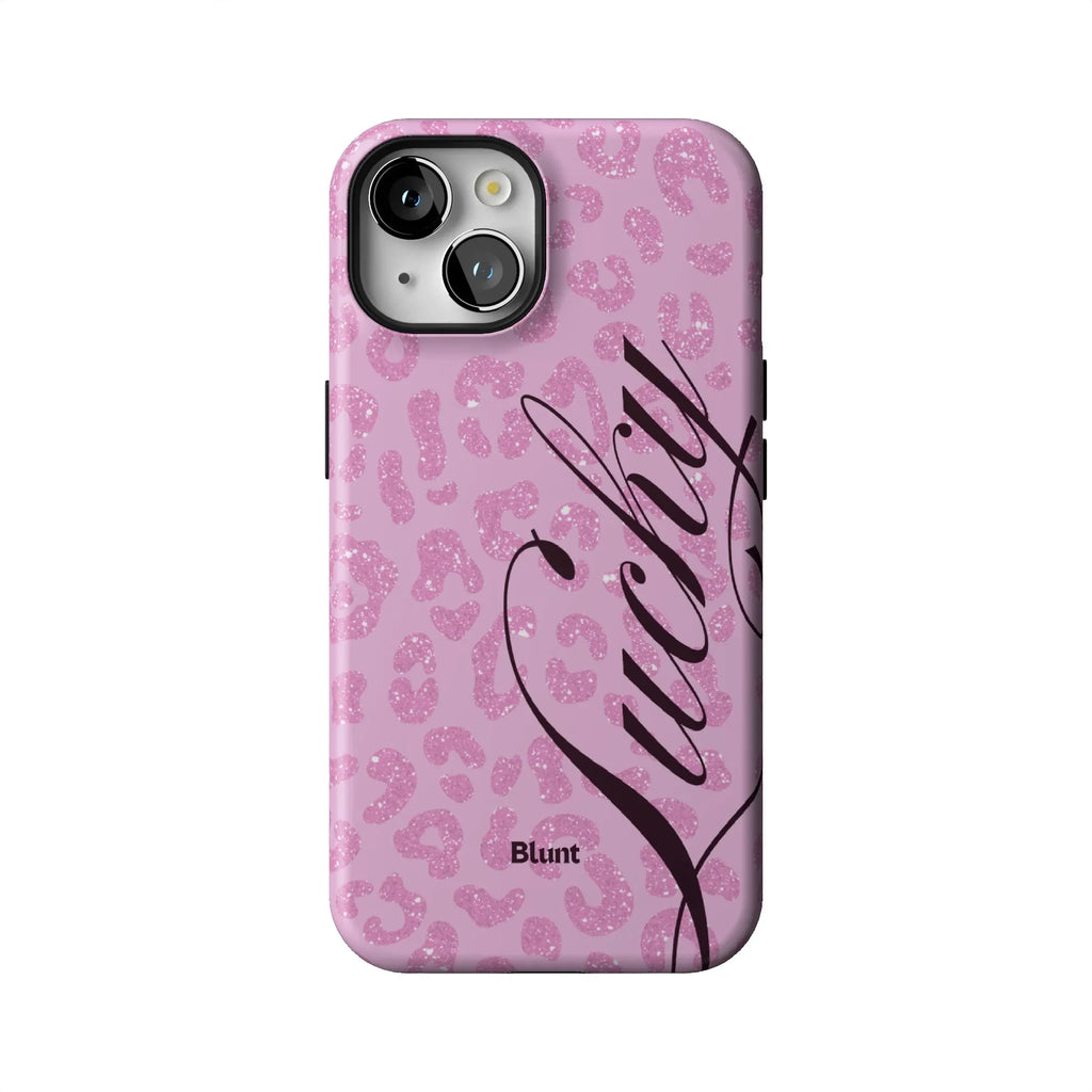 Pink Cheetah Lucky iPhone Case