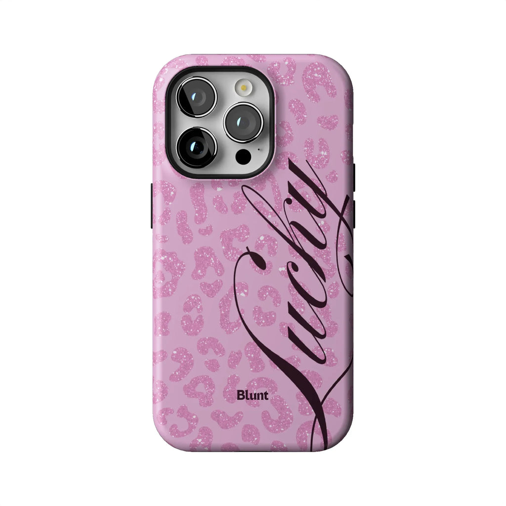 Pink Cheetah Lucky iPhone Case