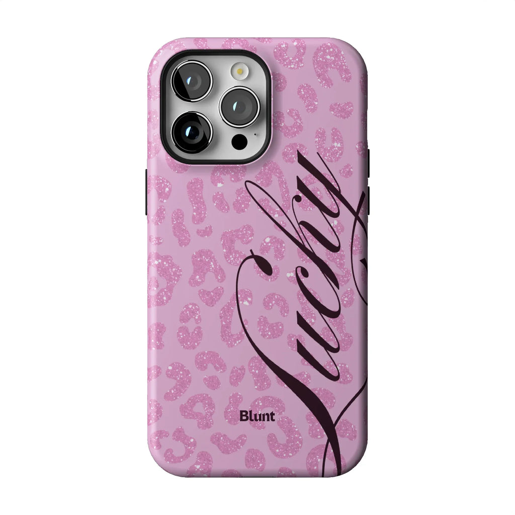 Pink Cheetah Lucky iPhone Case