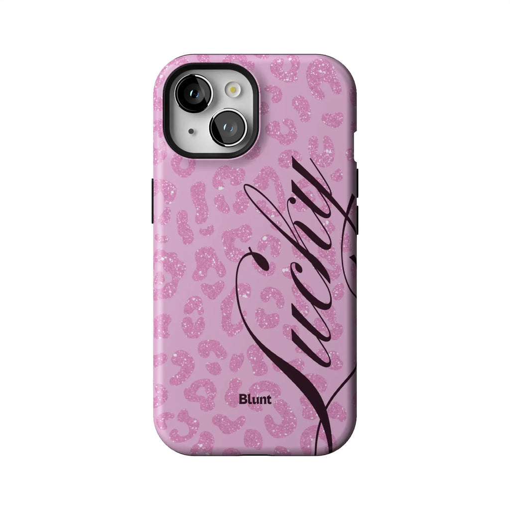 Pink Cheetah Lucky iPhone Case