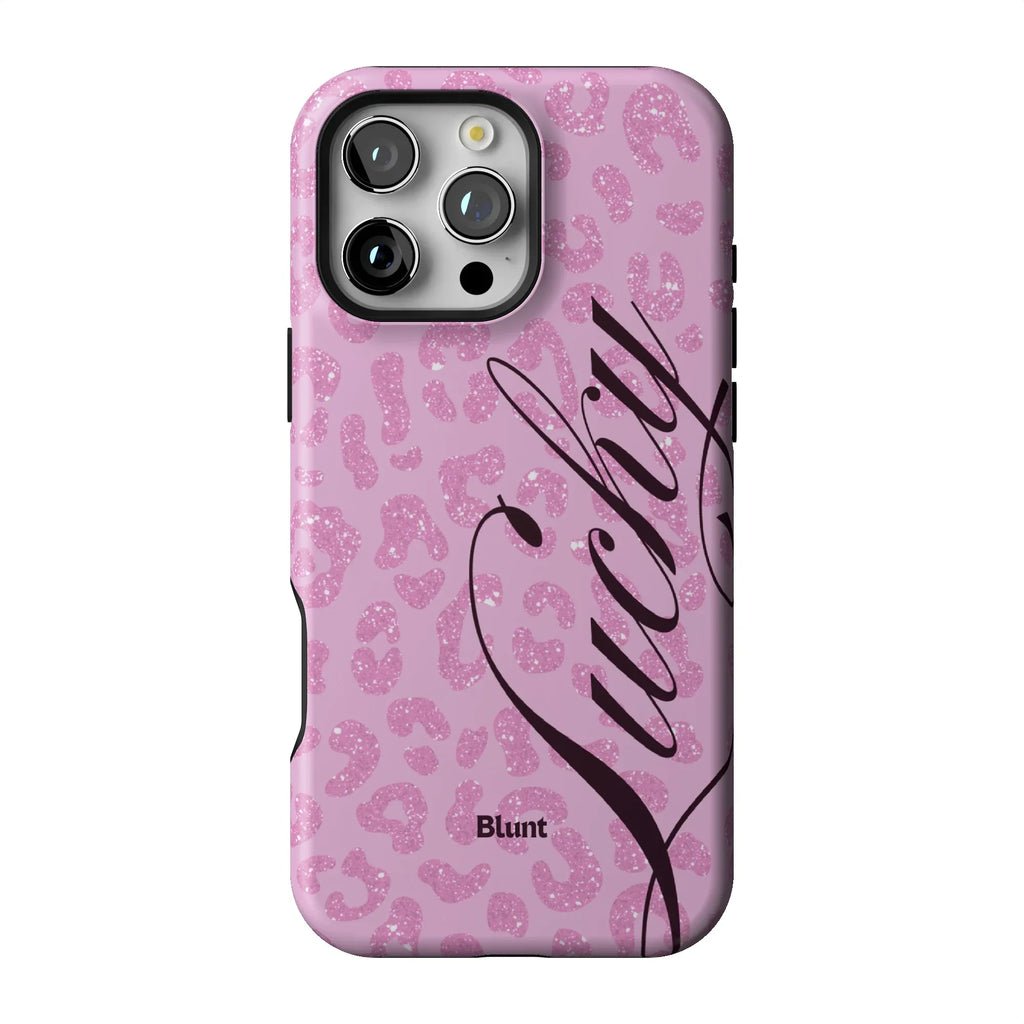 Pink Cheetah Lucky iPhone Case