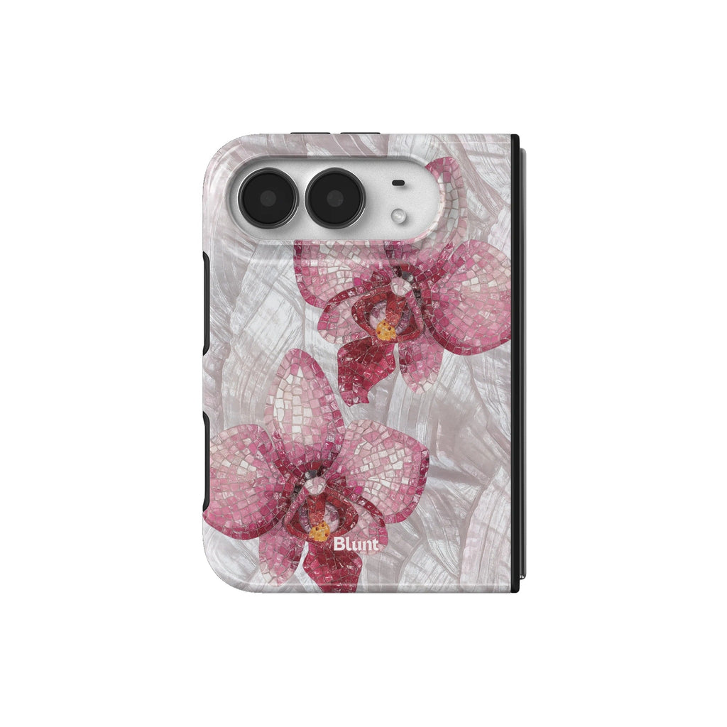Pink Mosaic Orchids iPhone Case