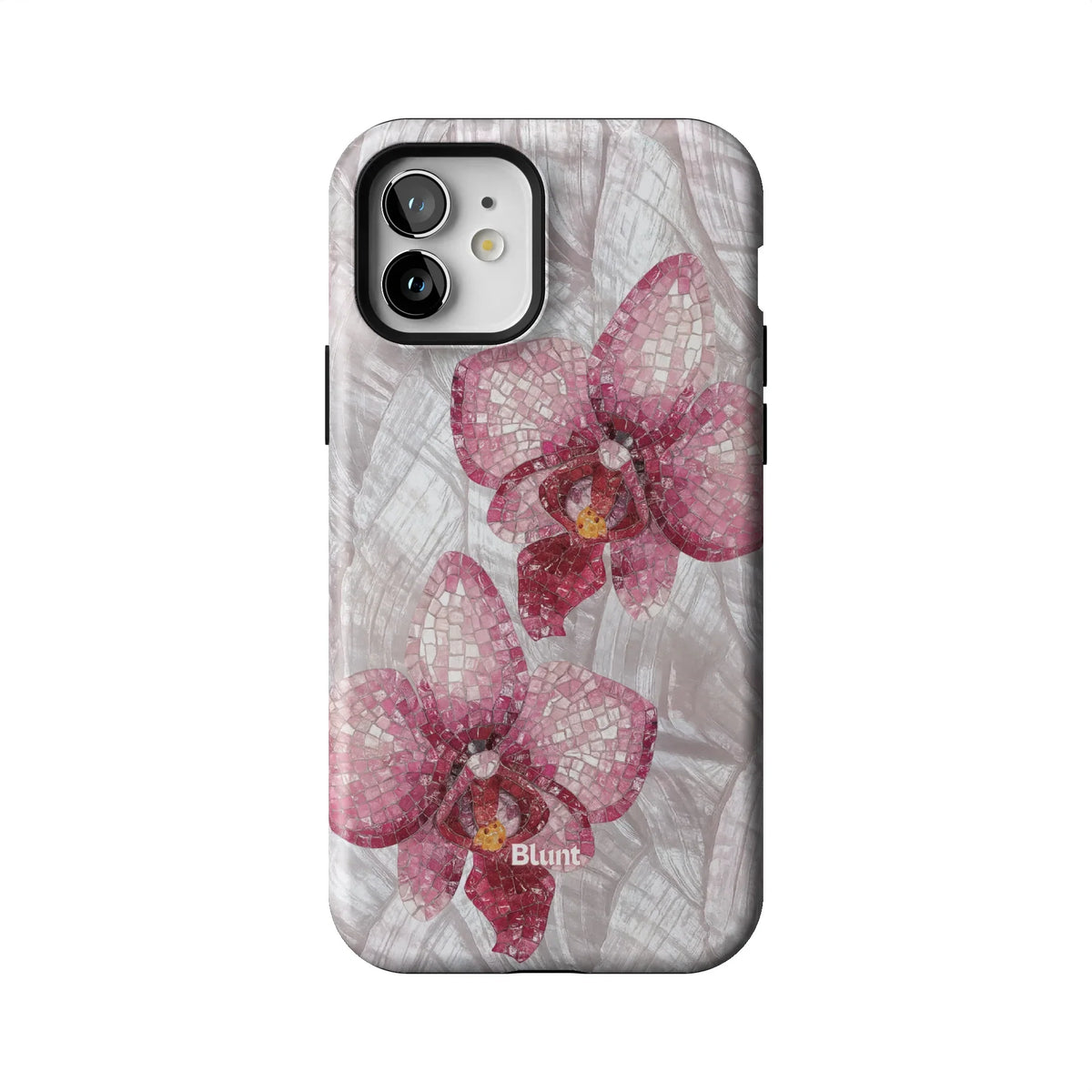Pink Mosaic Orchids iPhone Case