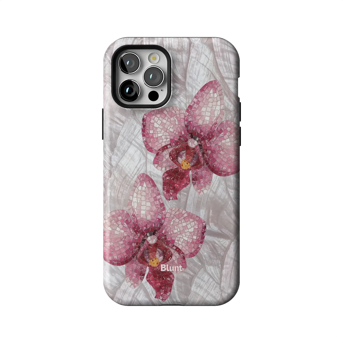 Pink Mosaic Orchids iPhone Case
