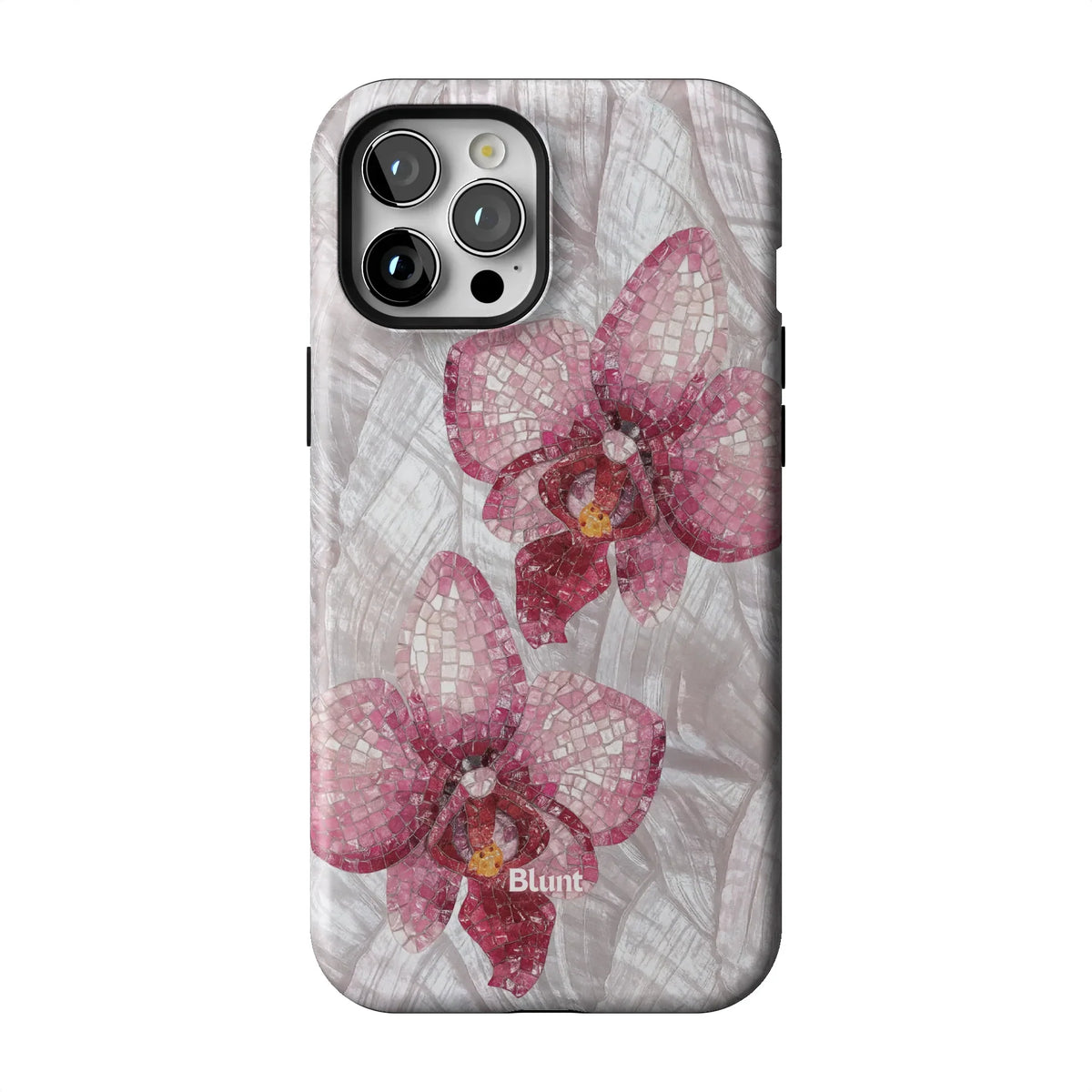 Pink Mosaic Orchids iPhone Case
