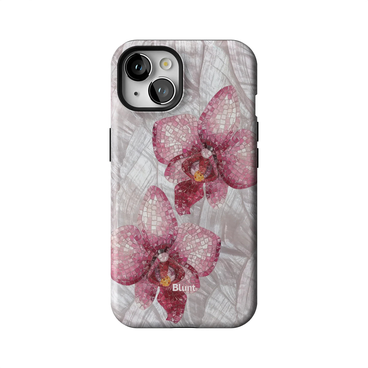 Pink Mosaic Orchids iPhone Case