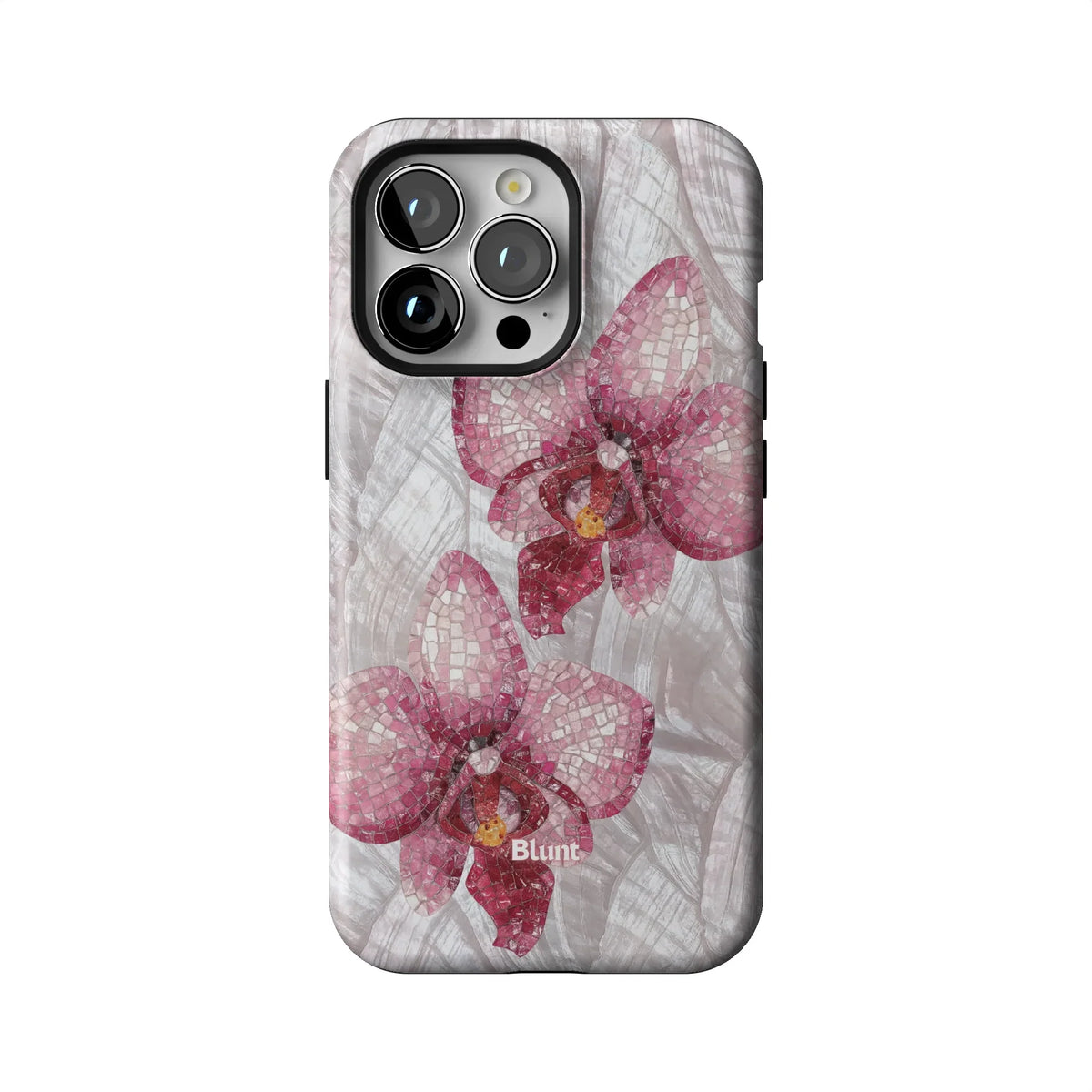 Pink Mosaic Orchids iPhone Case