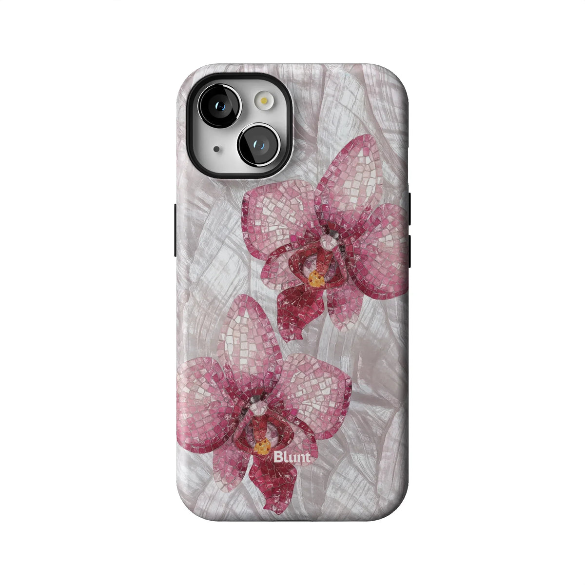 Pink Mosaic Orchids iPhone Case