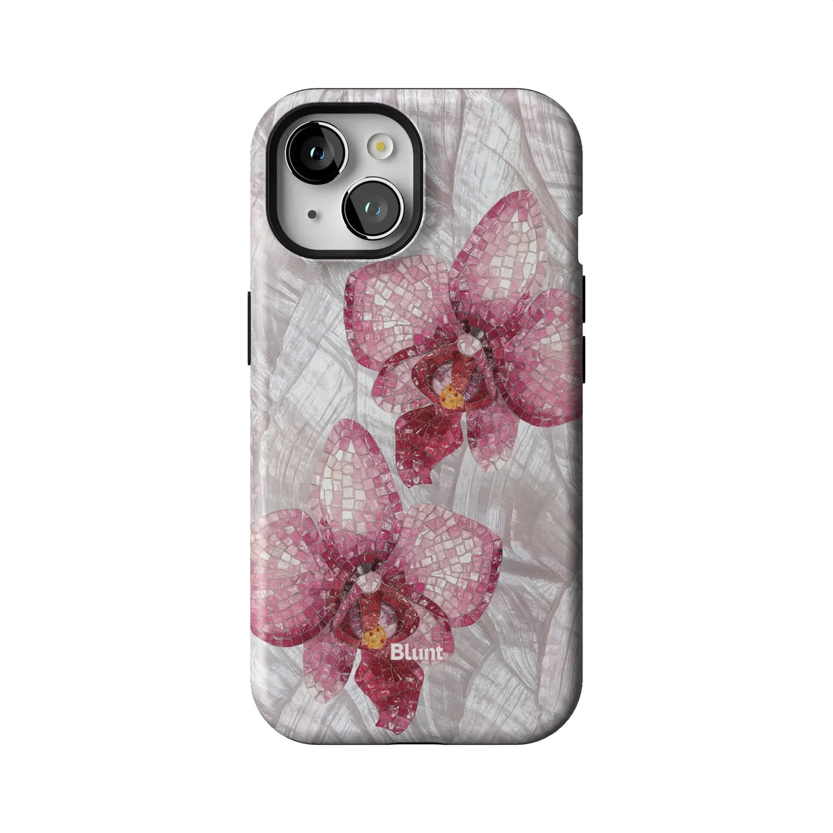 Pink Mosaic Orchids iPhone Case