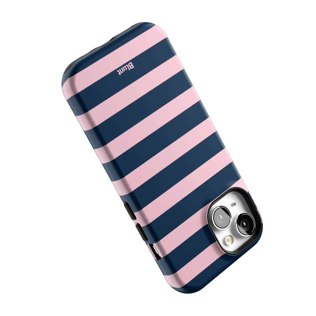 Blueberry Blush Stripe iPhone Case
