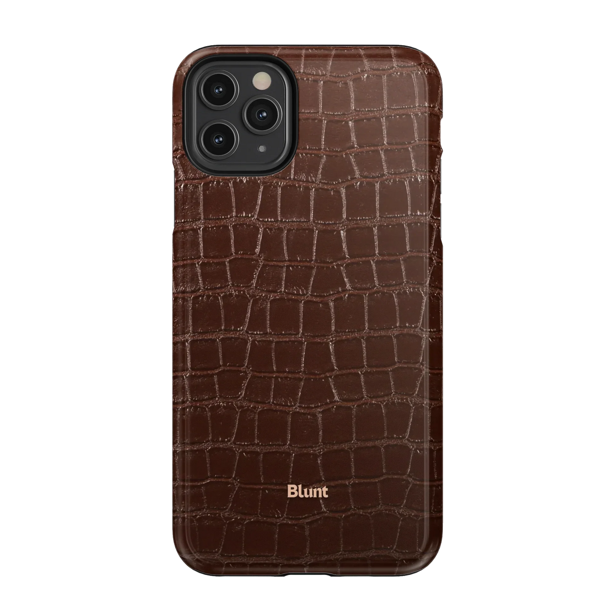 Chestnut Croc iPhone Case