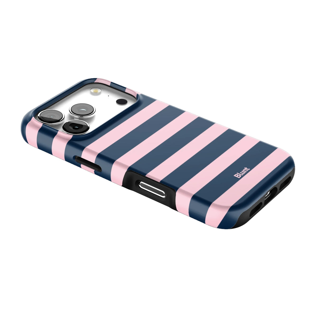 Blueberry Blush Stripe iPhone Case