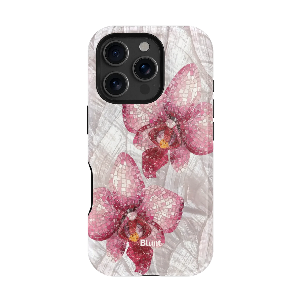 Pink Mosaic Orchids iPhone Case