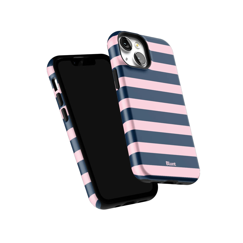 Blueberry Blush Stripe iPhone Case