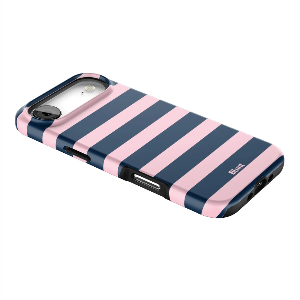Blueberry Blush Stripe iPhone Case