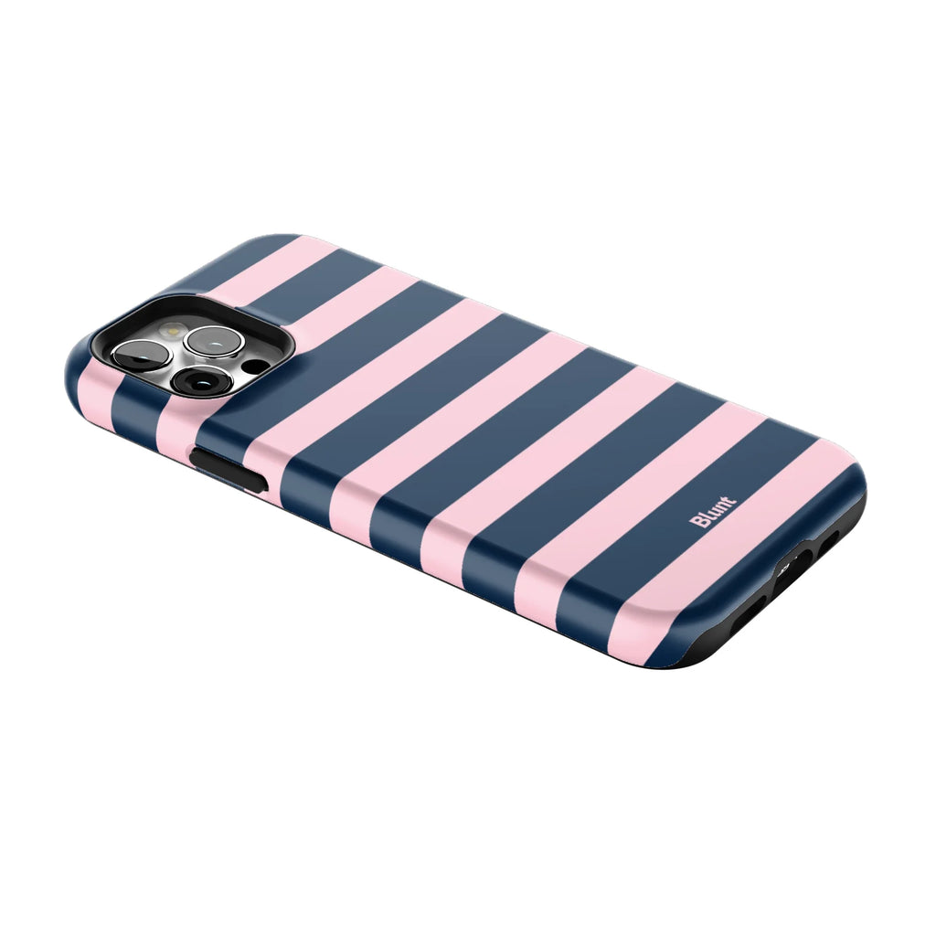 Blueberry Blush Stripe iPhone Case
