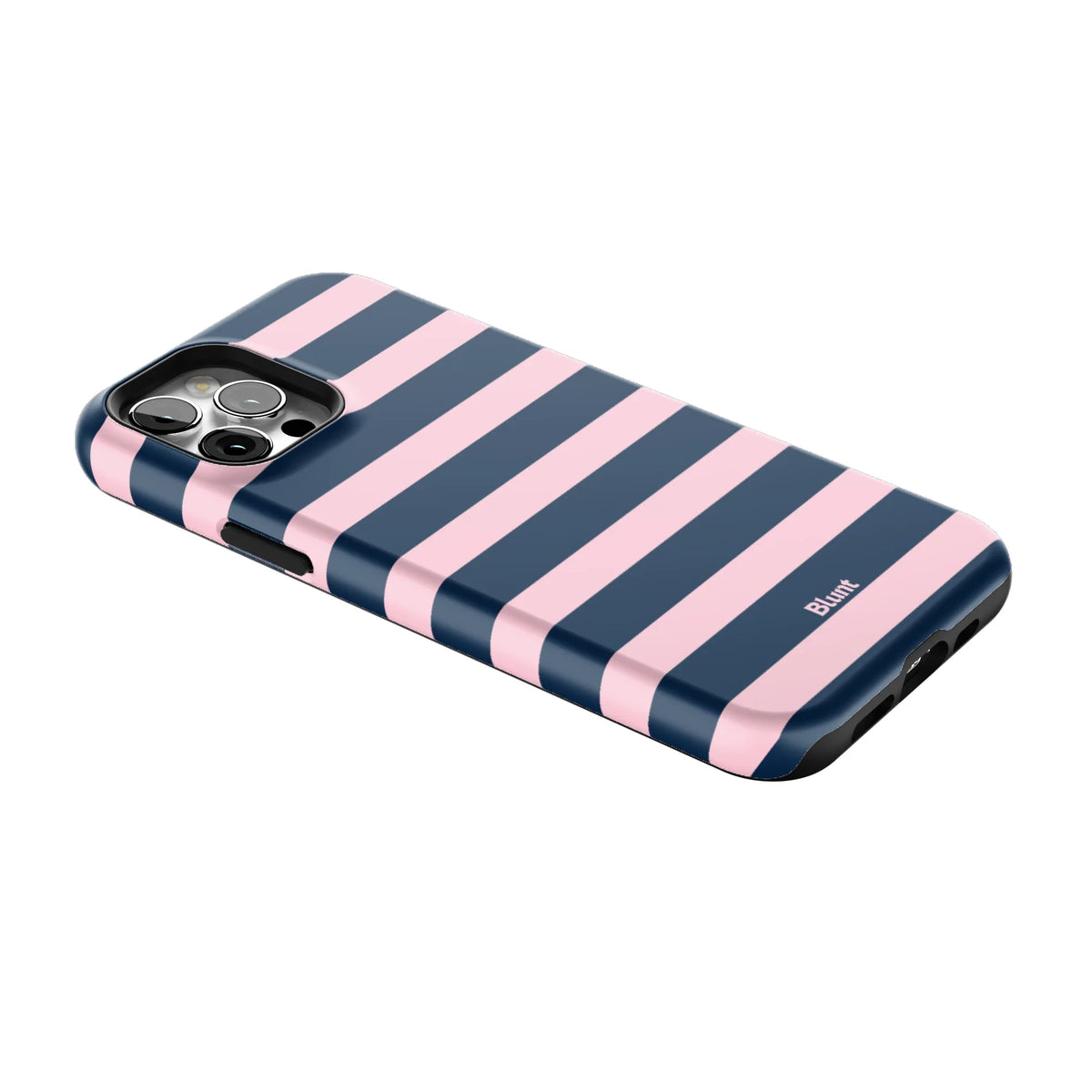 Blueberry Blush Stripe iPhone Case
