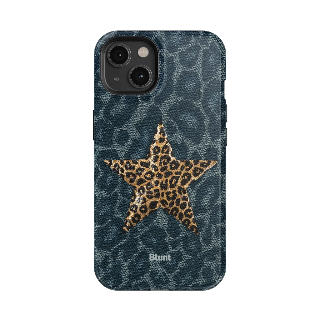 Denim Cheetah iPhone Case