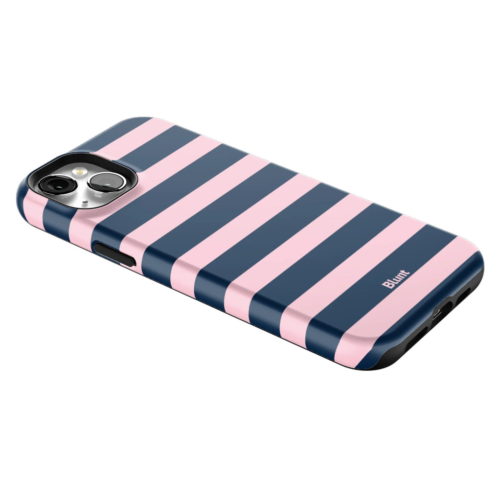 Blueberry Blush Stripe iPhone Case