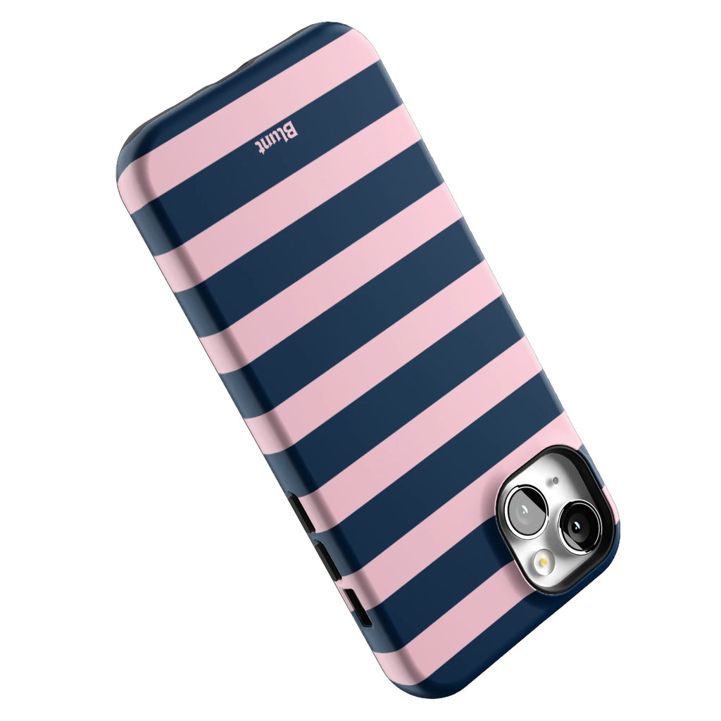 Blueberry Blush Stripe iPhone Case