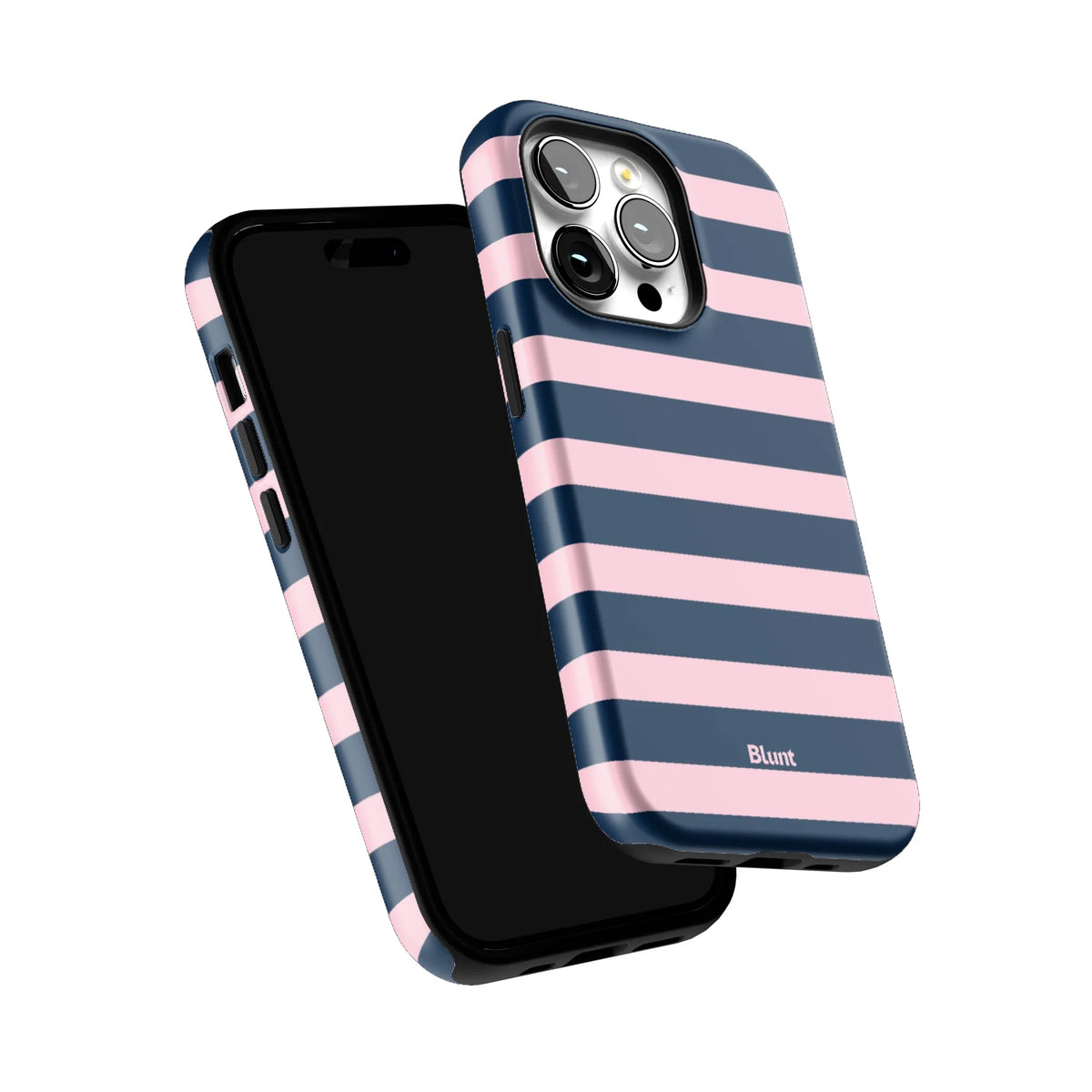 Blueberry Blush Stripe iPhone Case