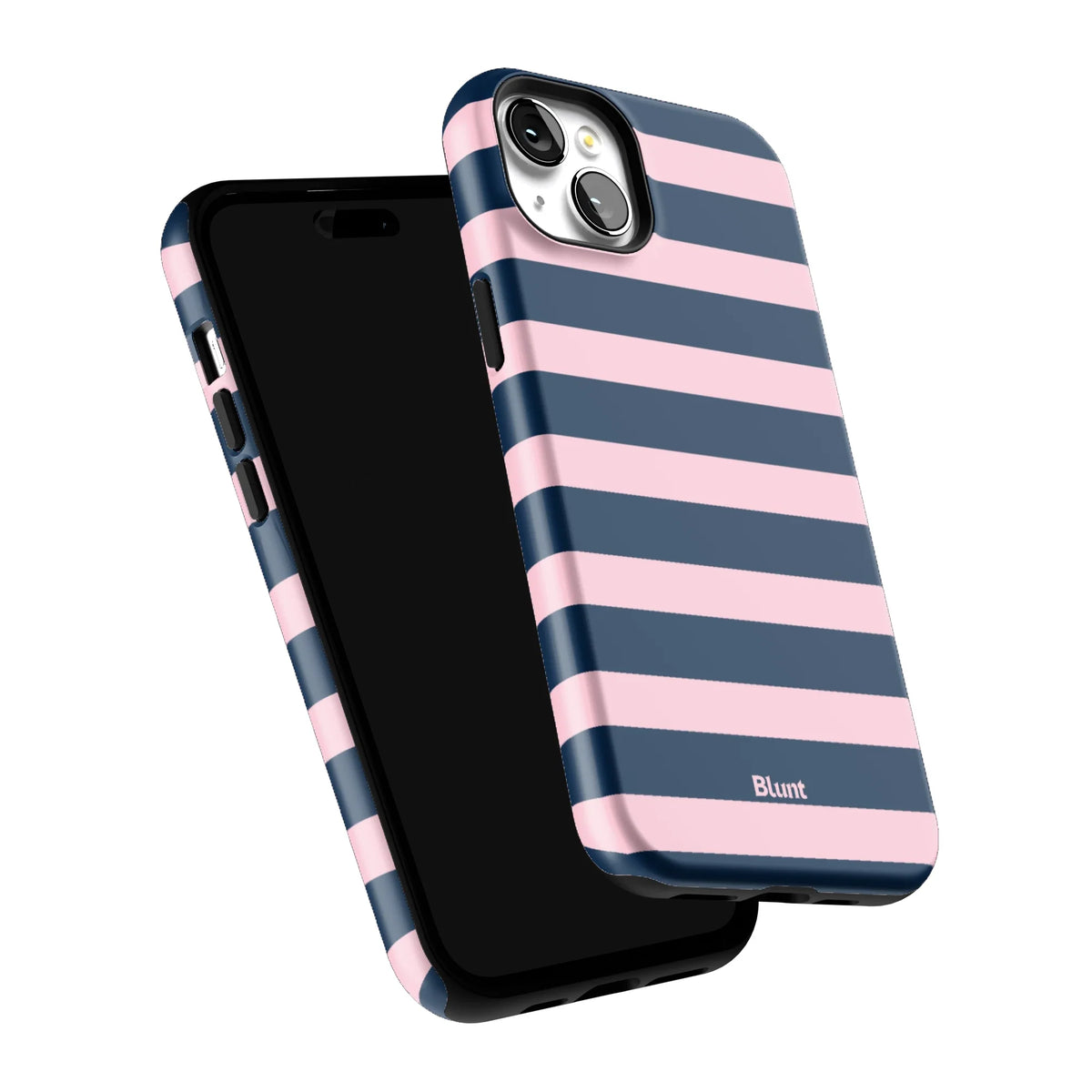 Blueberry Blush Stripe iPhone Case