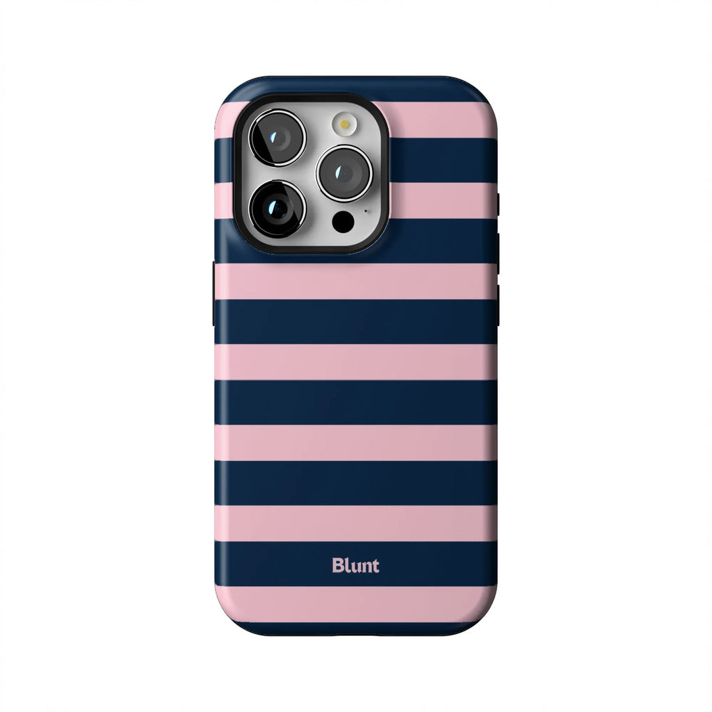 Blueberry Blush Stripe iPhone Case