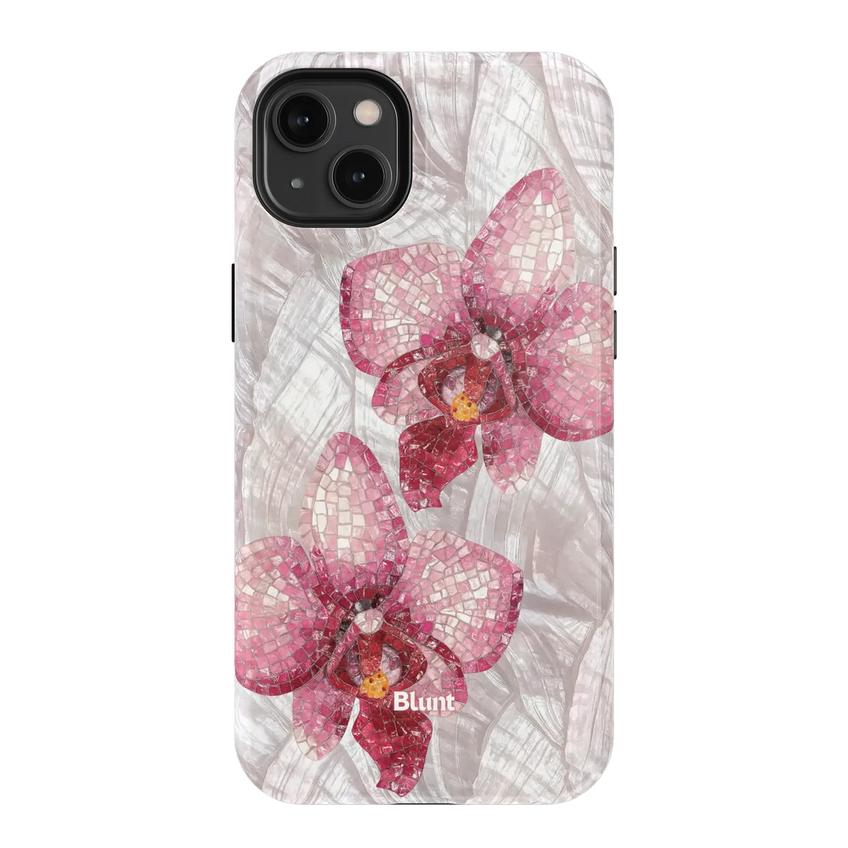 Pink Mosaic Orchids iPhone Case