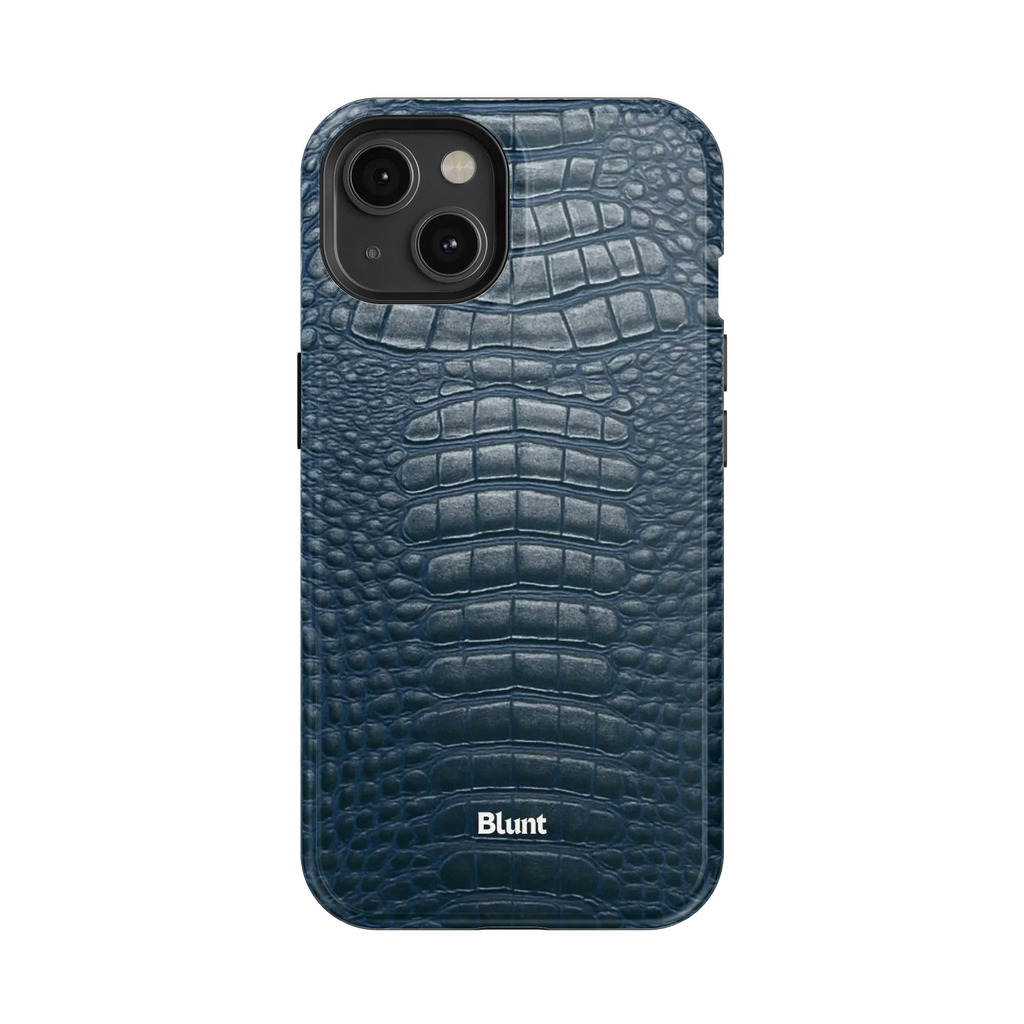 Navy Croc iPhone Case