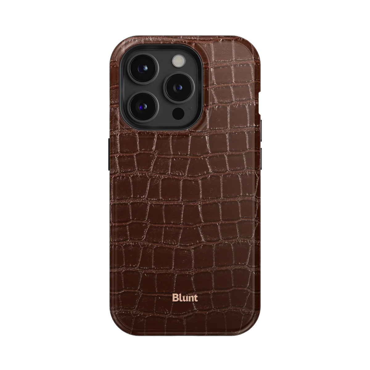Chestnut Croc iPhone Case