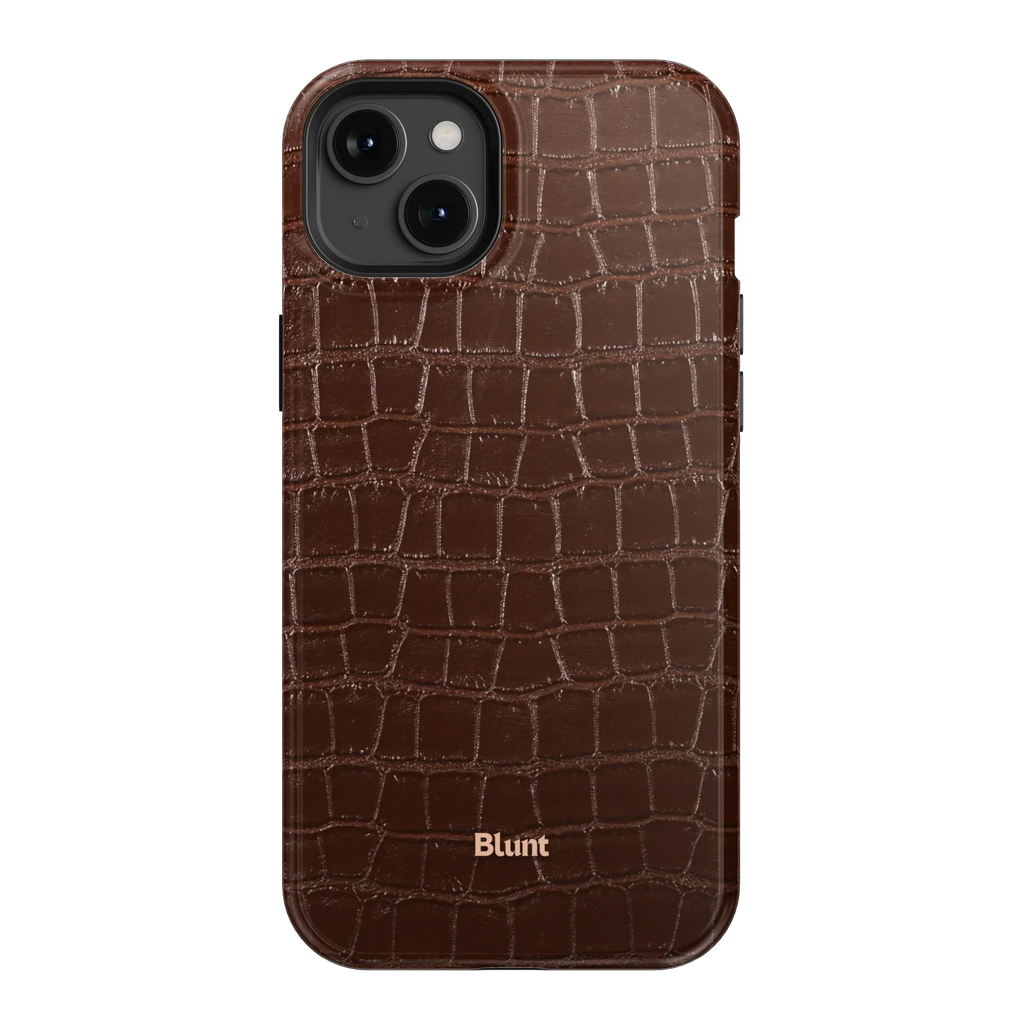 Chestnut Croc iPhone Case