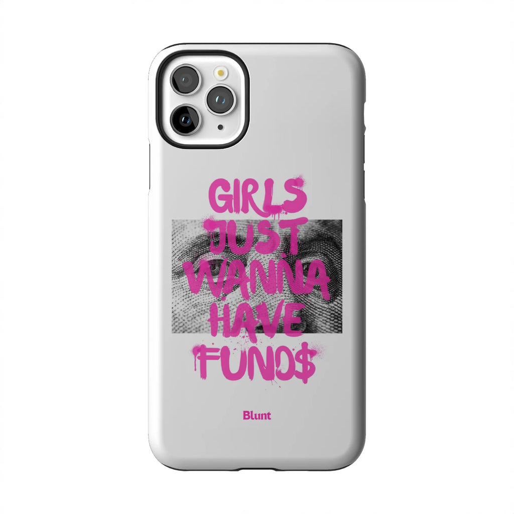 Fund$ White iPhone Case