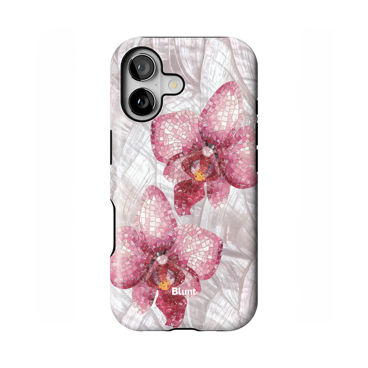 Pink Mosaic Orchids iPhone Case
