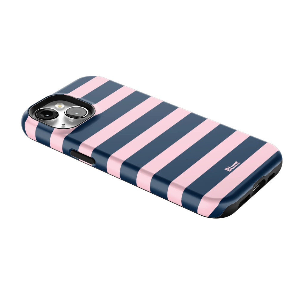 Blueberry Blush Stripe iPhone Case